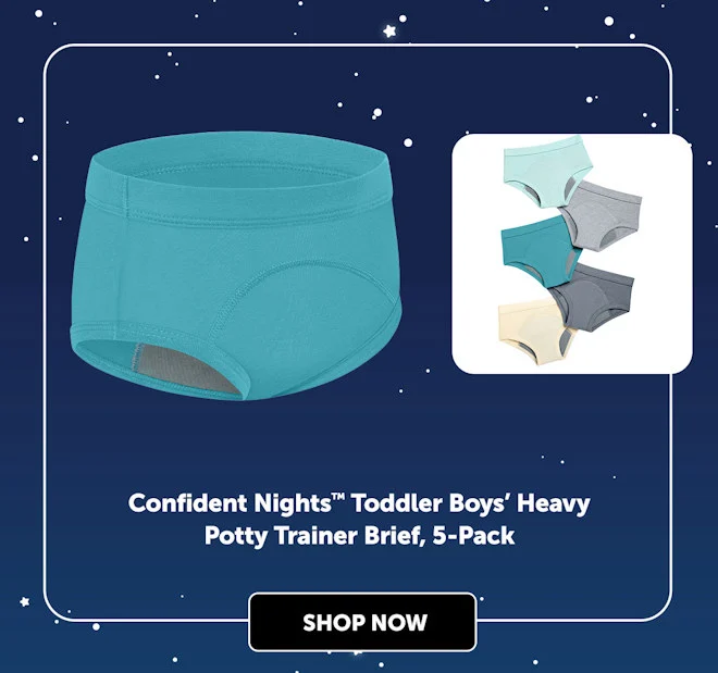 Confident Nights Toddler Boys’ Heavy Potty Trainer Brief, 5-Pack