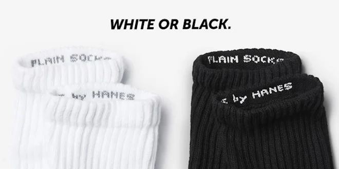 White or Black Socks