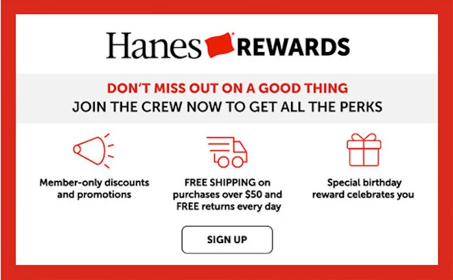 Join Hanes Rewards
