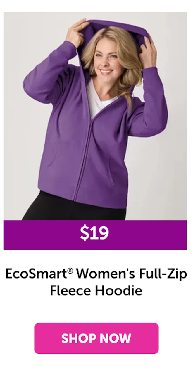 EcoSmart Women's Full-Zip Fleece Hoodie