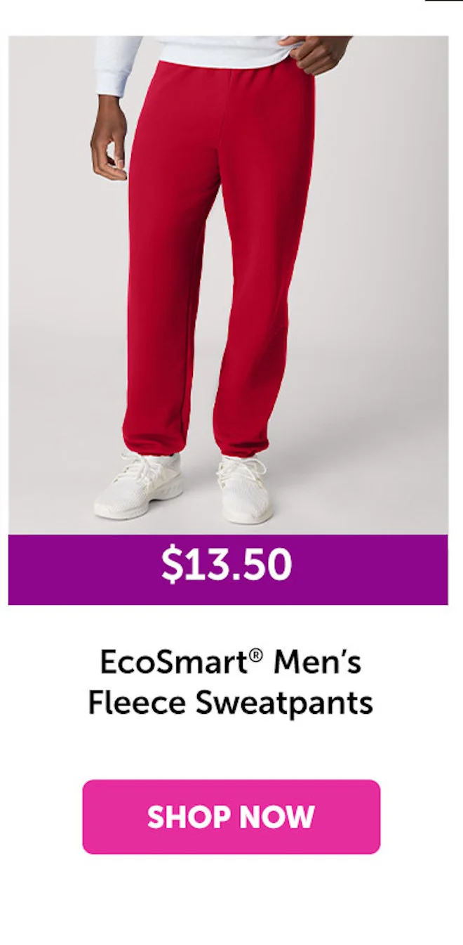 EcoSmart Men’s Fleece Sweatpants