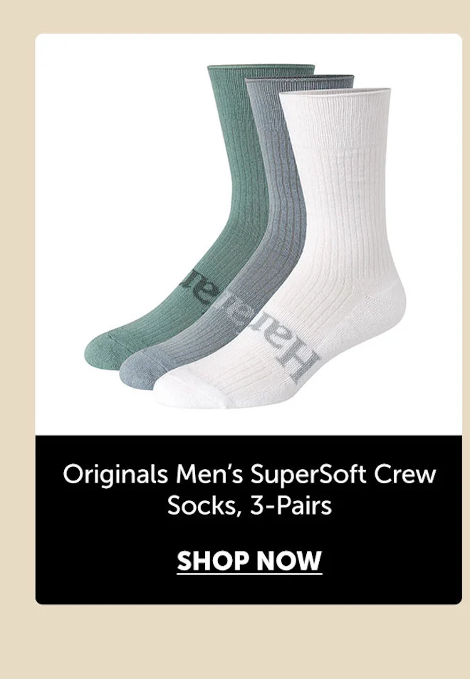 Originals Men’s SuperSoft Crew Socks, 3-Pairs