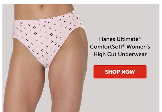 Hanes Ultimate ComfortSoft Women’s High Cut Underwear