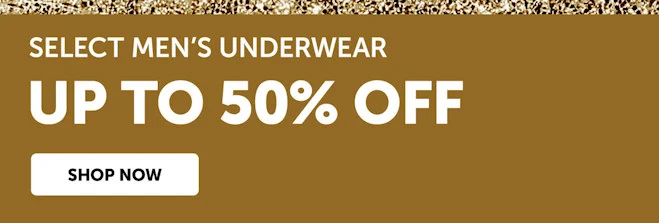 Select Men’s Underwear Up To 50% Off