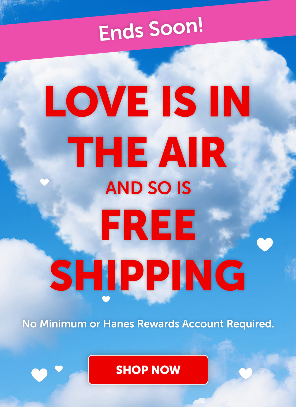 Free Shipping, No Minimum or Hanes Rewards