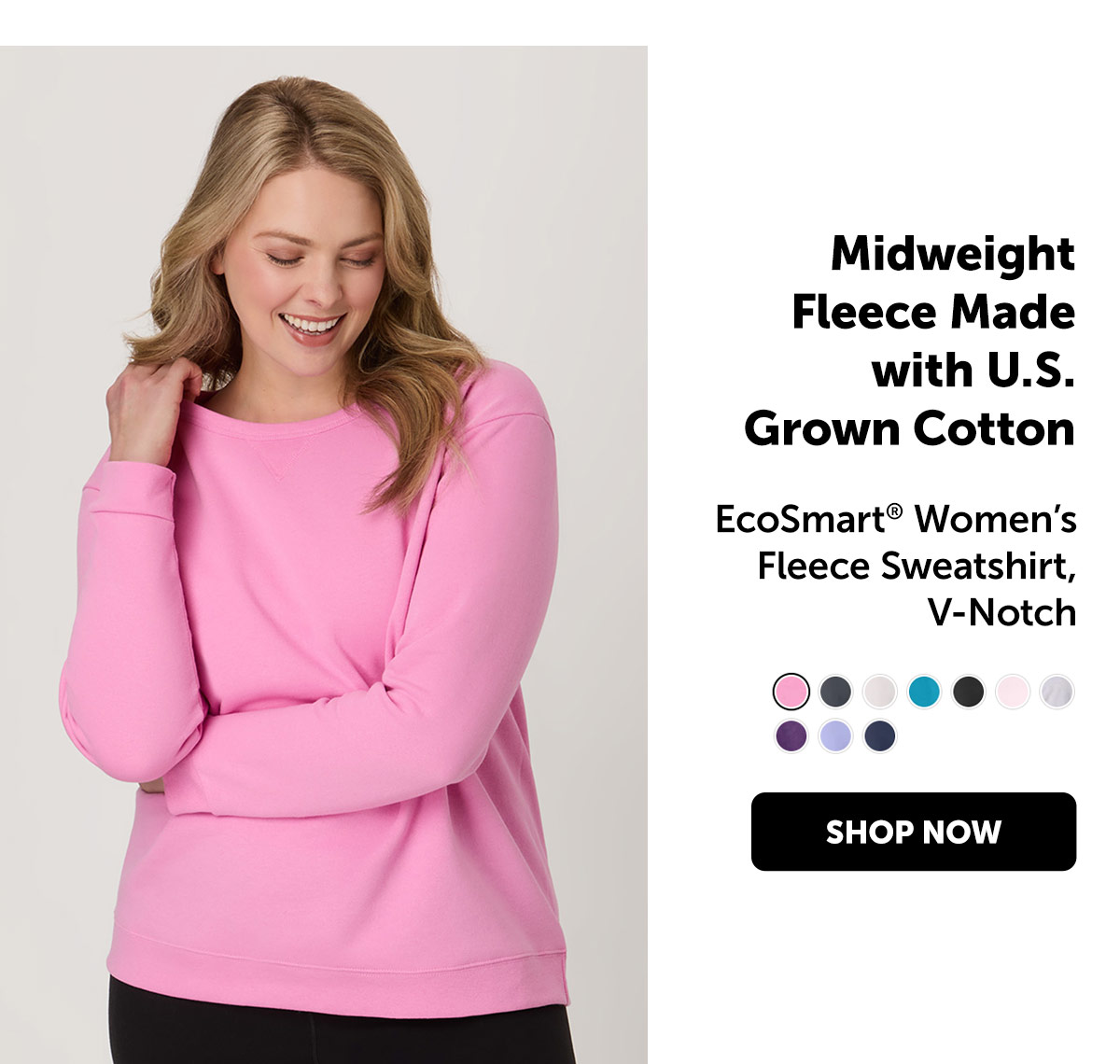 Hanes EcoSmart Women’s Fleece Sweatshirt 