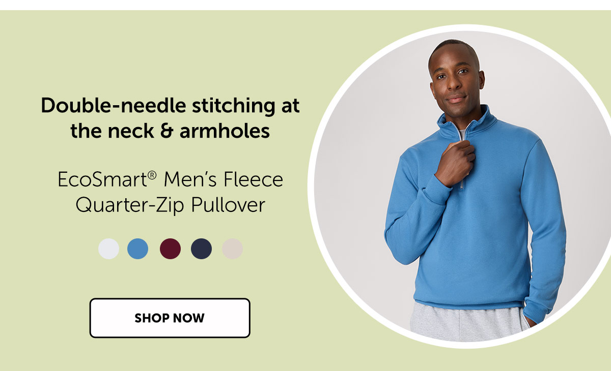 EcoSmart Men’s Fleece Quarter-Zip Pullover