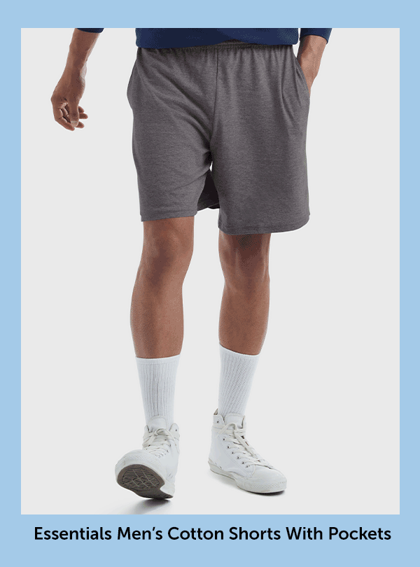 Essentials Men’s Cotton Shorts With Pockets