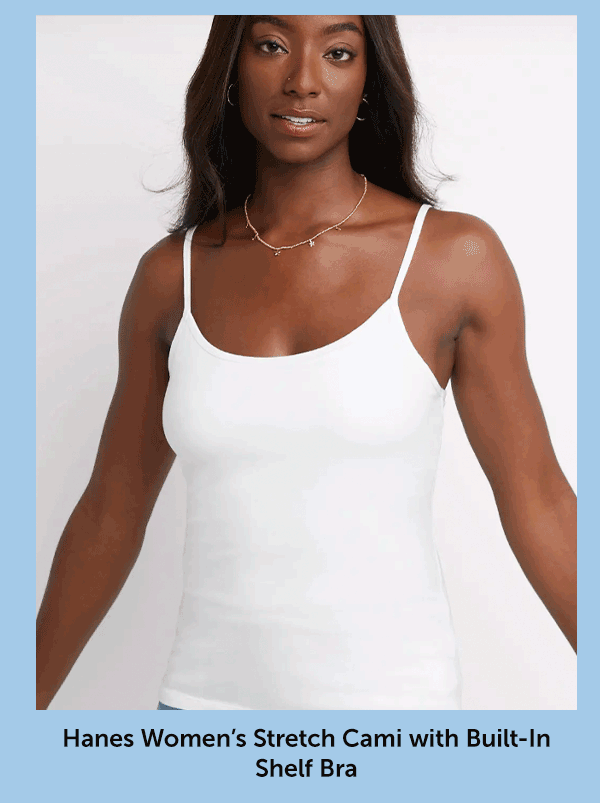 Hanes Women’s Stretch Cami with Built-In Shelf Bra