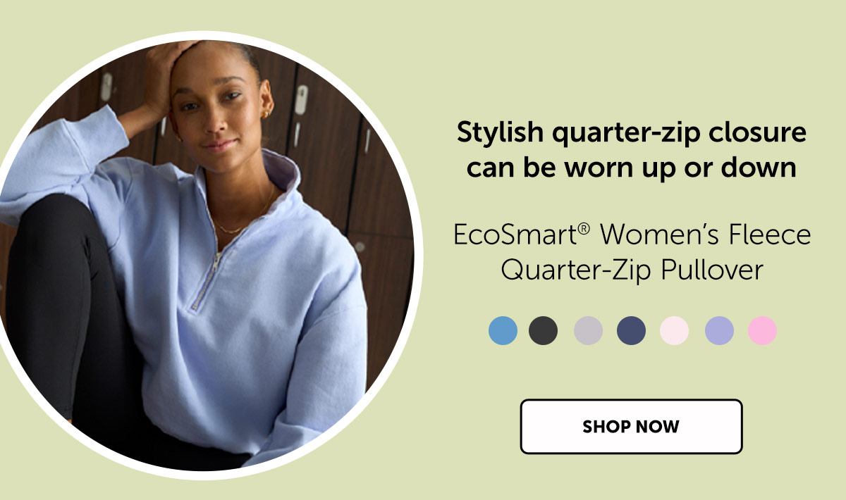 EcoSmart Women’s Fleece Quarter-Zip Pullover