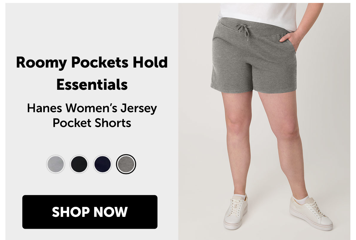 Hanes Women’s Jersey Pocket Shorts