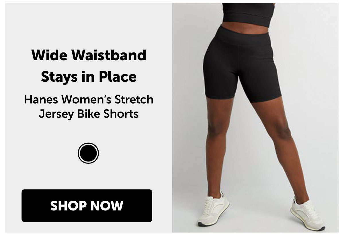 Hanes Women’s Stretch Jersey Bike Shorts