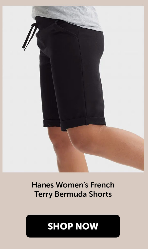 Hanes Women’s French Terry Bermuda Shorts