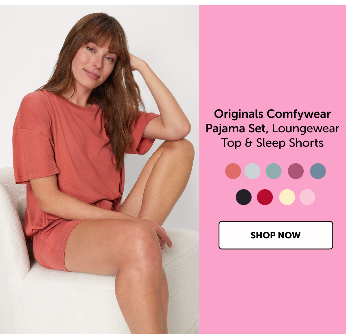 Originals Comfywear Pajama Set, Loungewear Top & Sleep Shorts