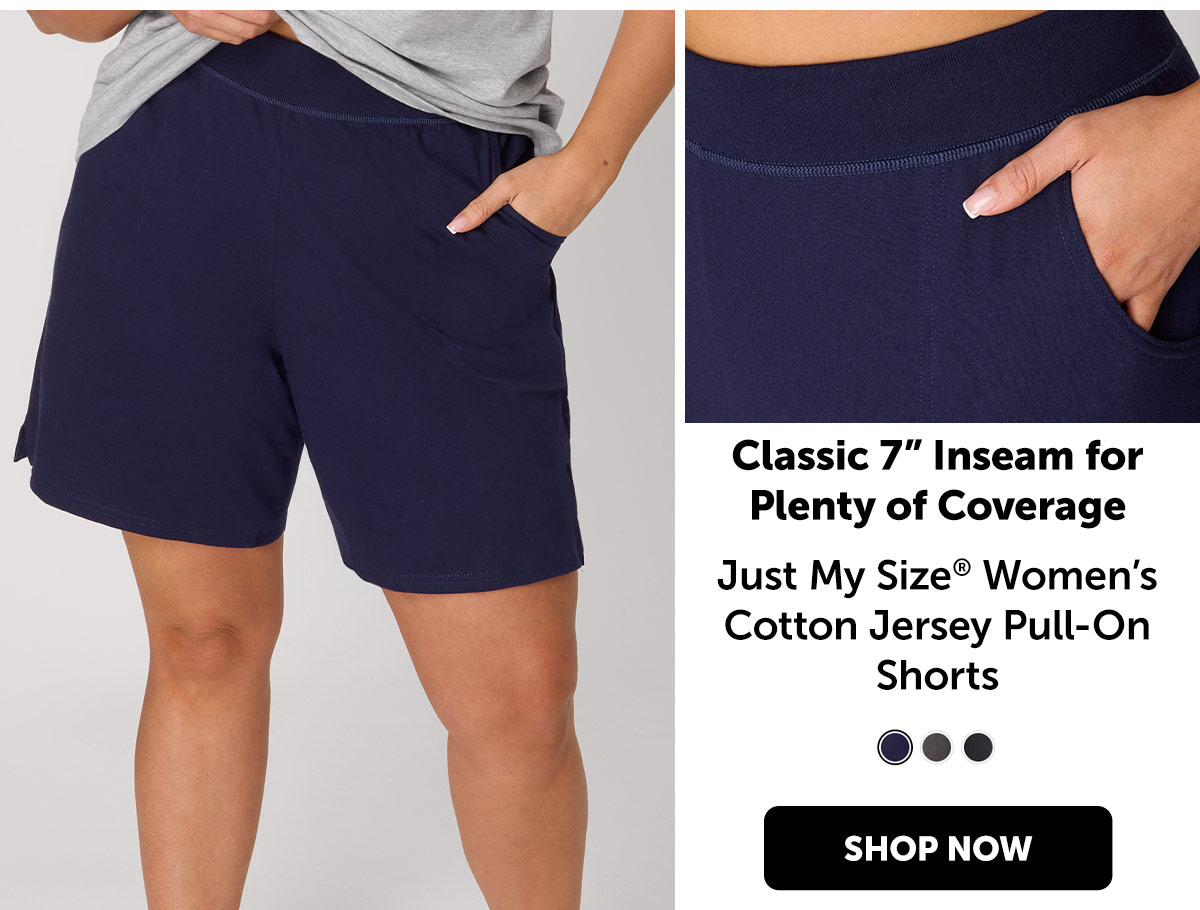 Just My Size Women’s Cotton Jersey Pull-On Shorts