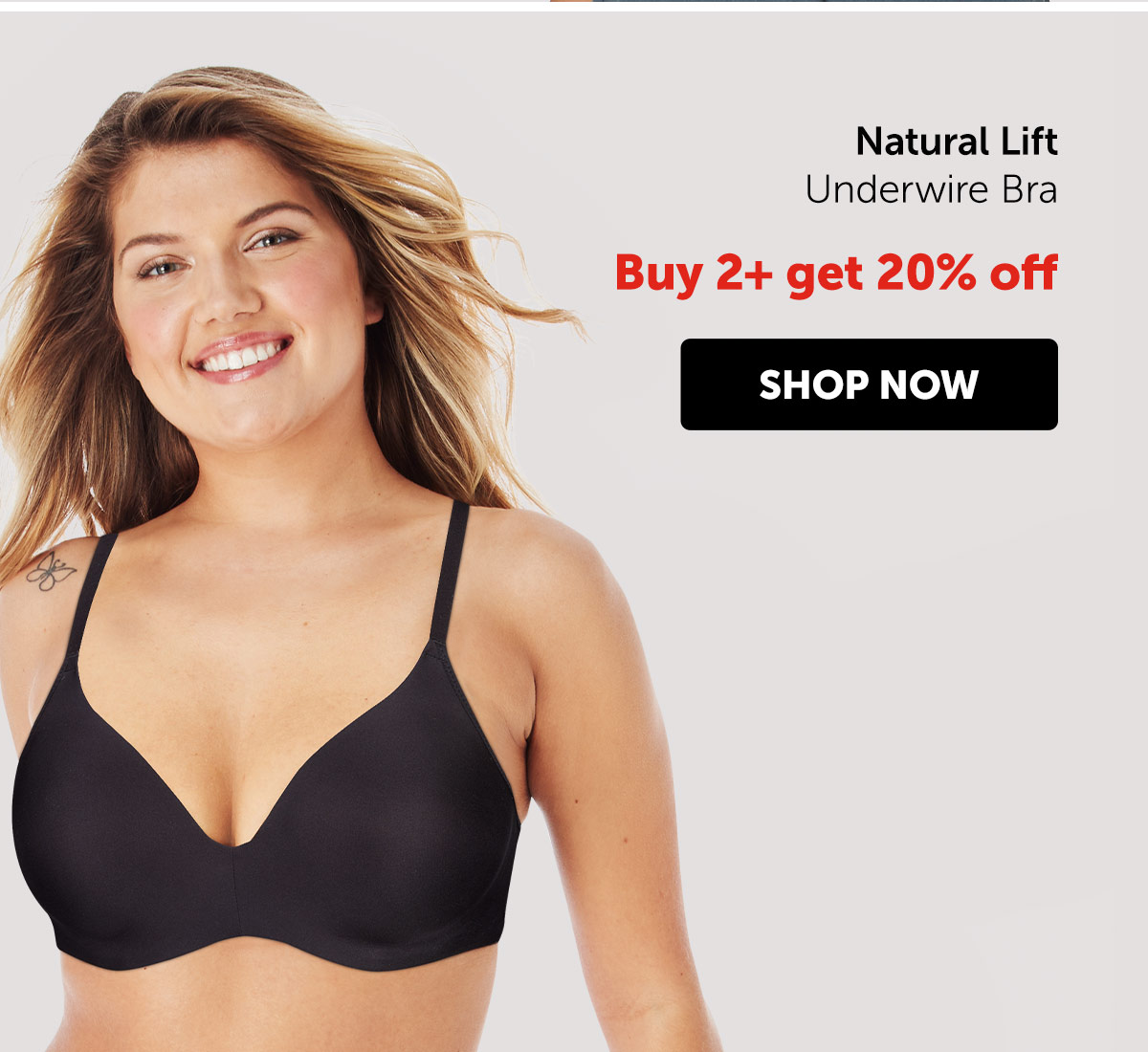Hanes Women's Natural Lift Underwire Bra
