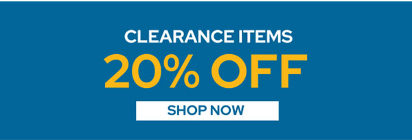 Clearance Items 20% off