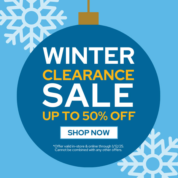 Winter Clearance Sale. Up to 50% off.
