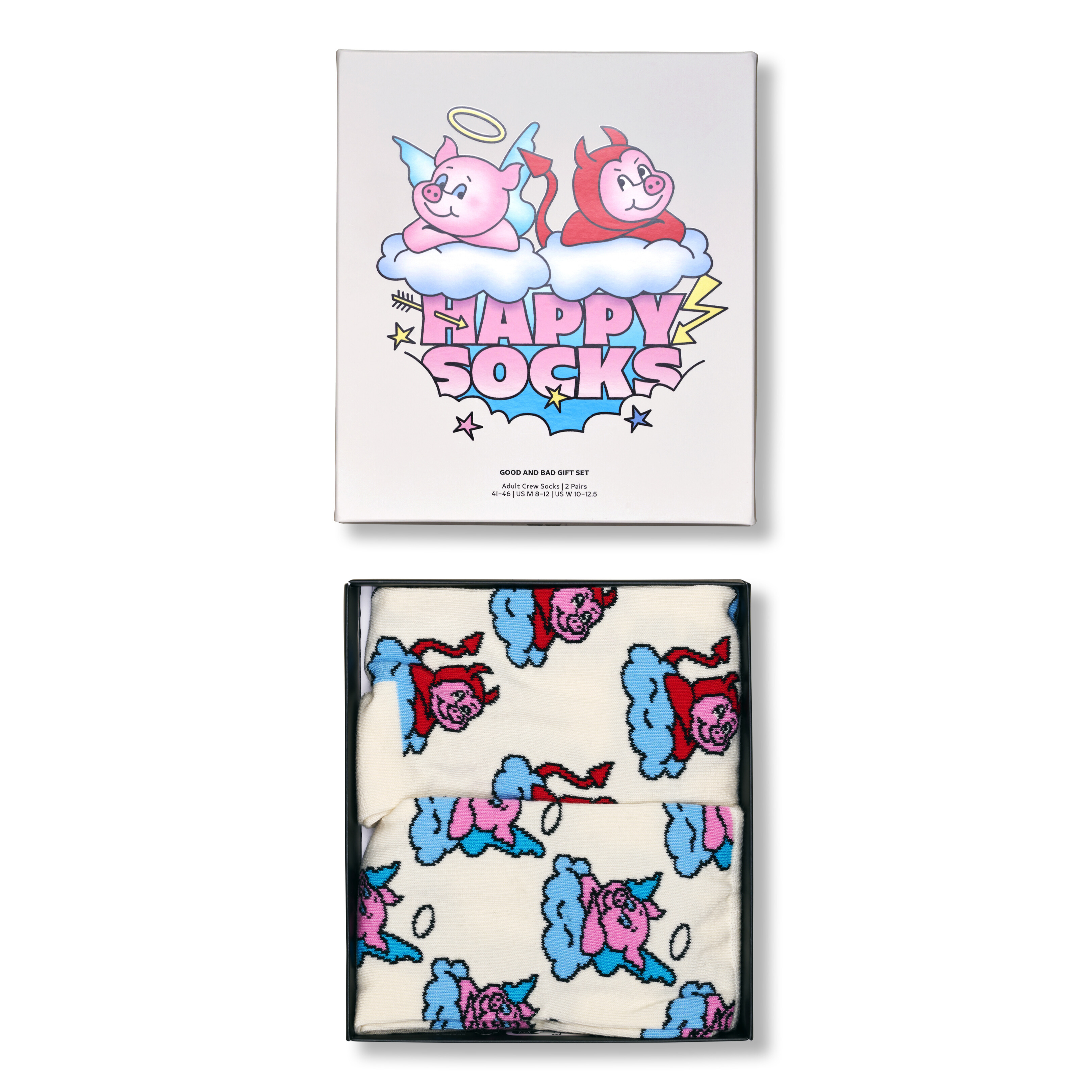 2-Pack Good Bad Pig Socks Gift Set