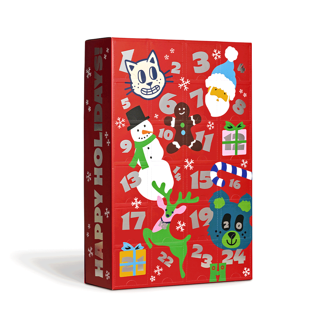 24-Pack Advent Calendar Socks Gift Set