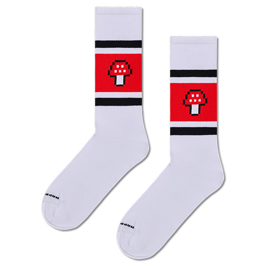 Mushroom Stripe Sneaker Sock
