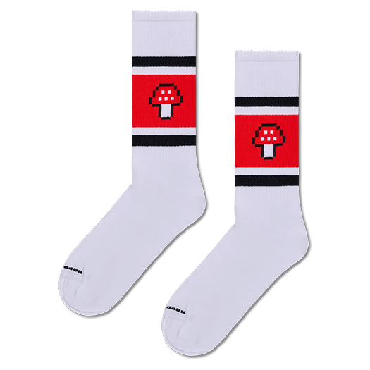 Mushroom Stripe Sneaker Sock