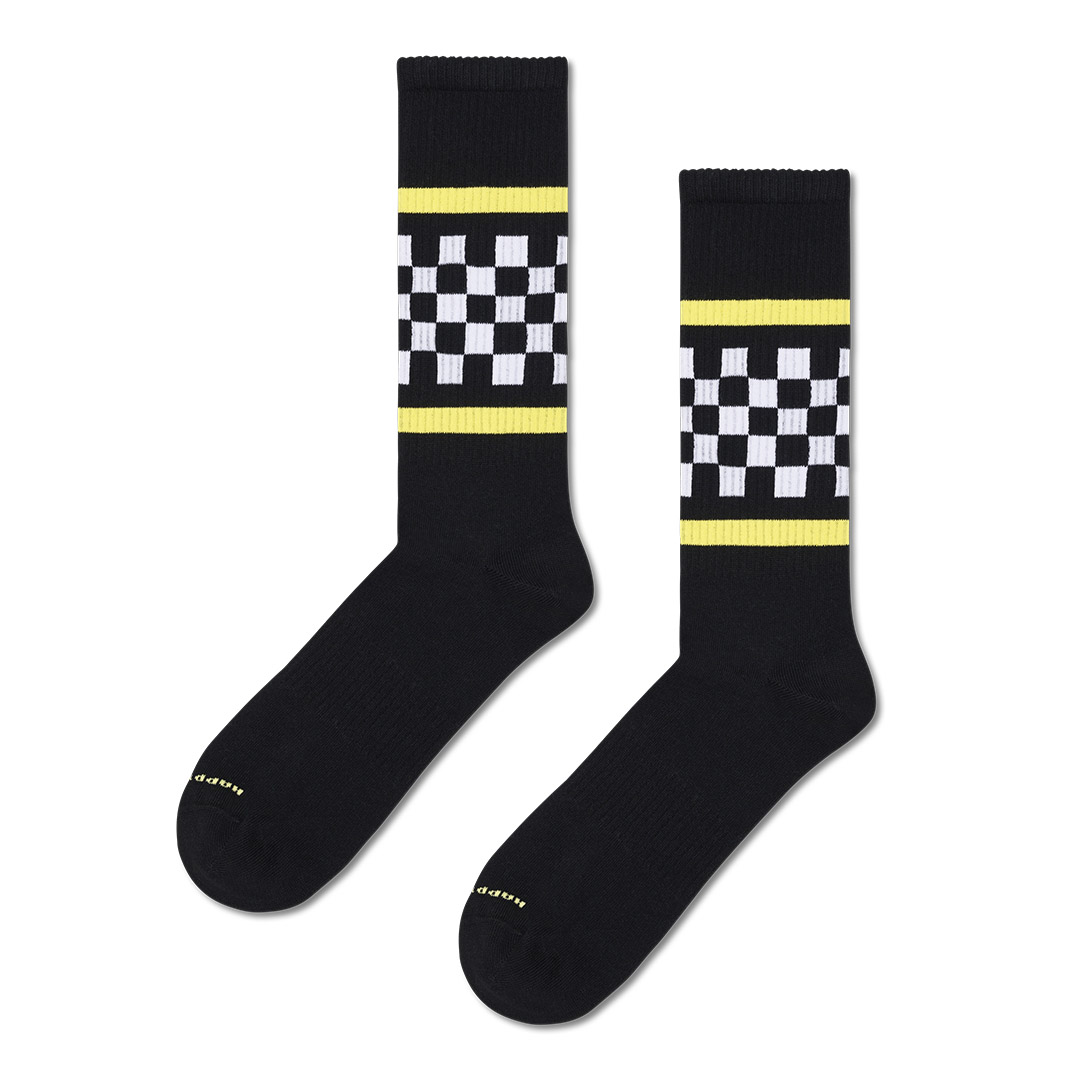 Checked Stripe Sneaker Sock