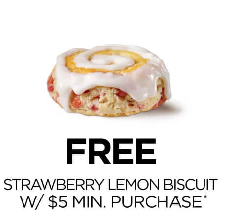 Free Strawberry Lemon Biscuit with Purchase