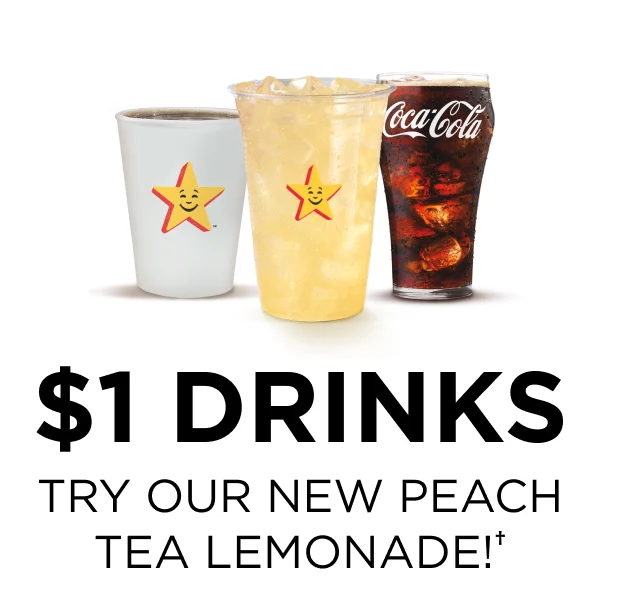 $1 Drinks Feat. Peach Tea Lemonade.