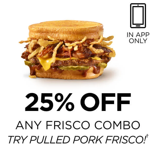 Offer on NEW Pulled Pork Frisco Burger