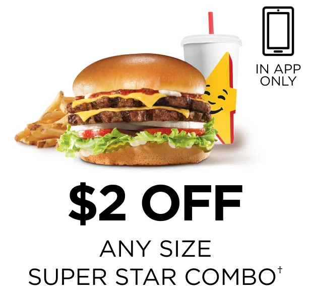 $2 off Any Size Super Star Combo. Digital Only.