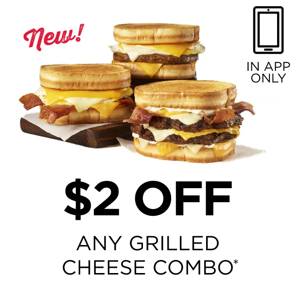 $2 off Any New Grilled Cheese Combo. Digital Only.