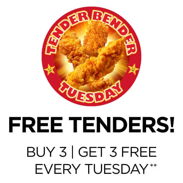 Offer for Buy 3 Get 3 Free Tenders Every Tuesday