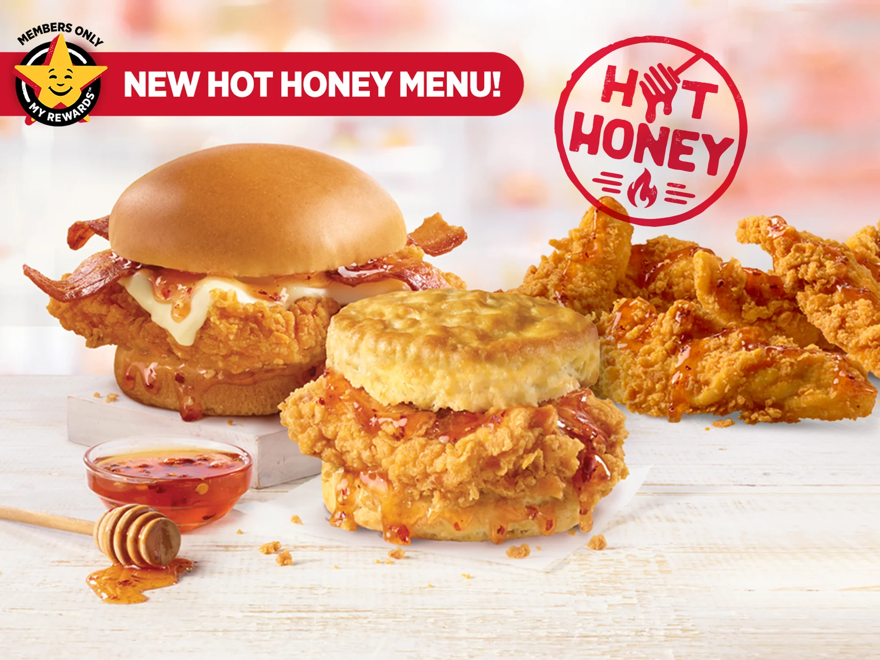 New Hot Honey Lineup at Hardee's. Taste it today!