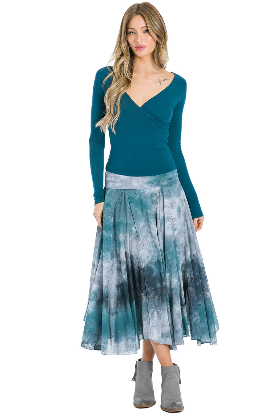 Rolldown Diamond Voile Skirt