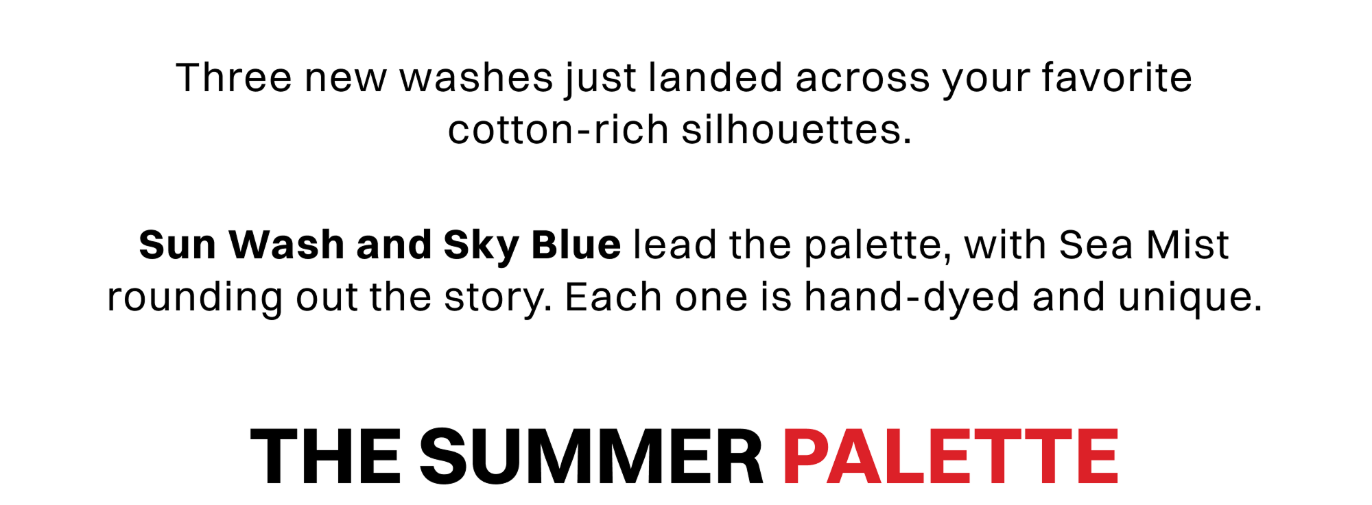 THE SUMMER PALLATTE