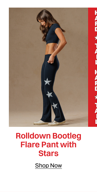 Rolldown Bootleg Flare Pant with Stars  [SHOP NOW]