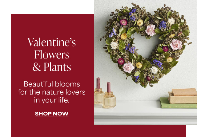 Valentine's Flowers & Plants - Beautiful blooms for the nature lovers in your life.