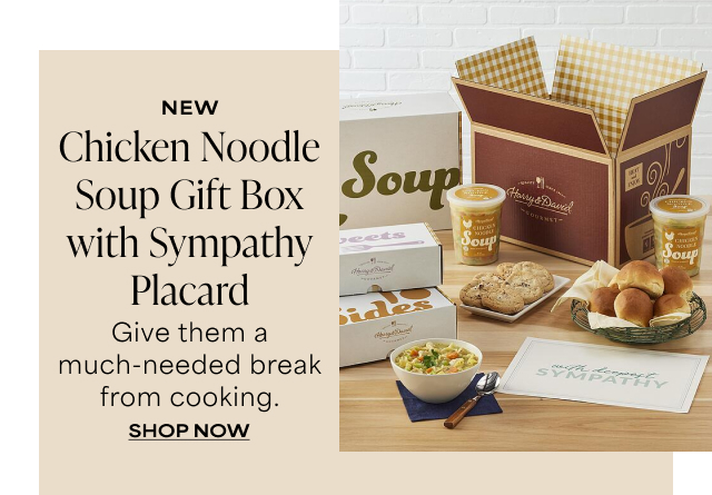 NEW Chicken Noodle Soup Gift Box with Sympathy Placard - Give them a much-needed break from cooking.