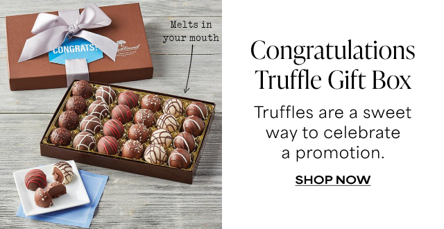 Congratulations Truffle Gift Box - Truffles are a sweet way to celebrate a promotion.