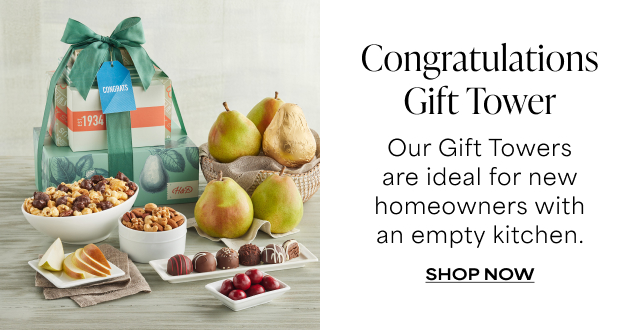 Congratulations Gift Tower - Our gift towers are ideal for new homeowners with an empty kitchen.