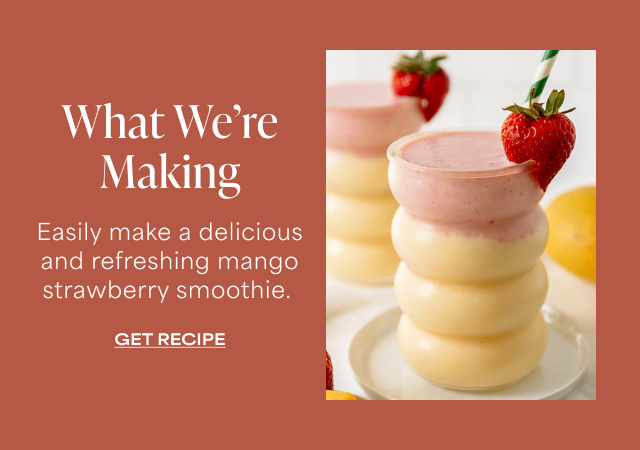 What We’re Making - Easily make a delicious and refreshing mango strawberry smoothie. GET RECIPE