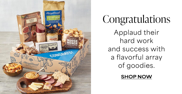 Congratulations - Applaud their hard work and success with a flavorful array of goodies.  