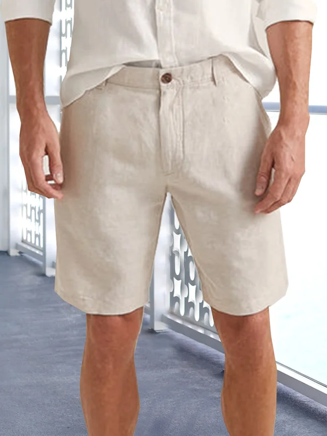 Cotton Linen Hawaiian Casual Shorts