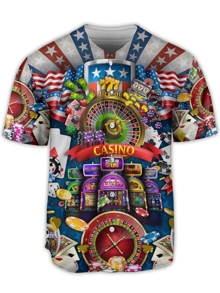 Image of Casino Short Sleeve Baseball Shirt