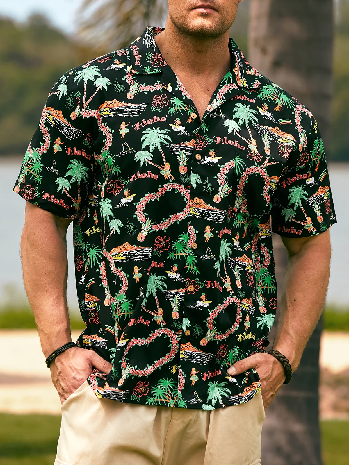 Image of Hardaddy® Cotton Hawaii Wonderland Aloha Shirt