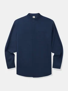 Image of Plain Long Sleeve Casual Shirt