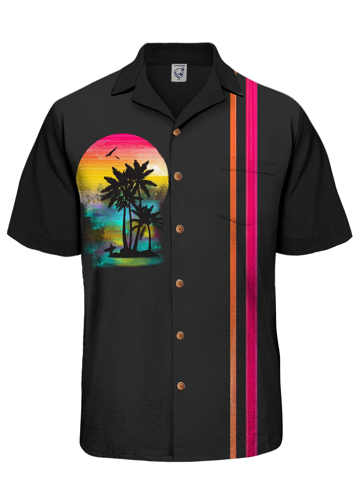 Image of Hardaddy® Cotton Coconut Tree Bowling Shirt