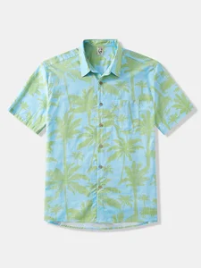Image of Hardaddy® Cotton Palm Tree Resort Shirt