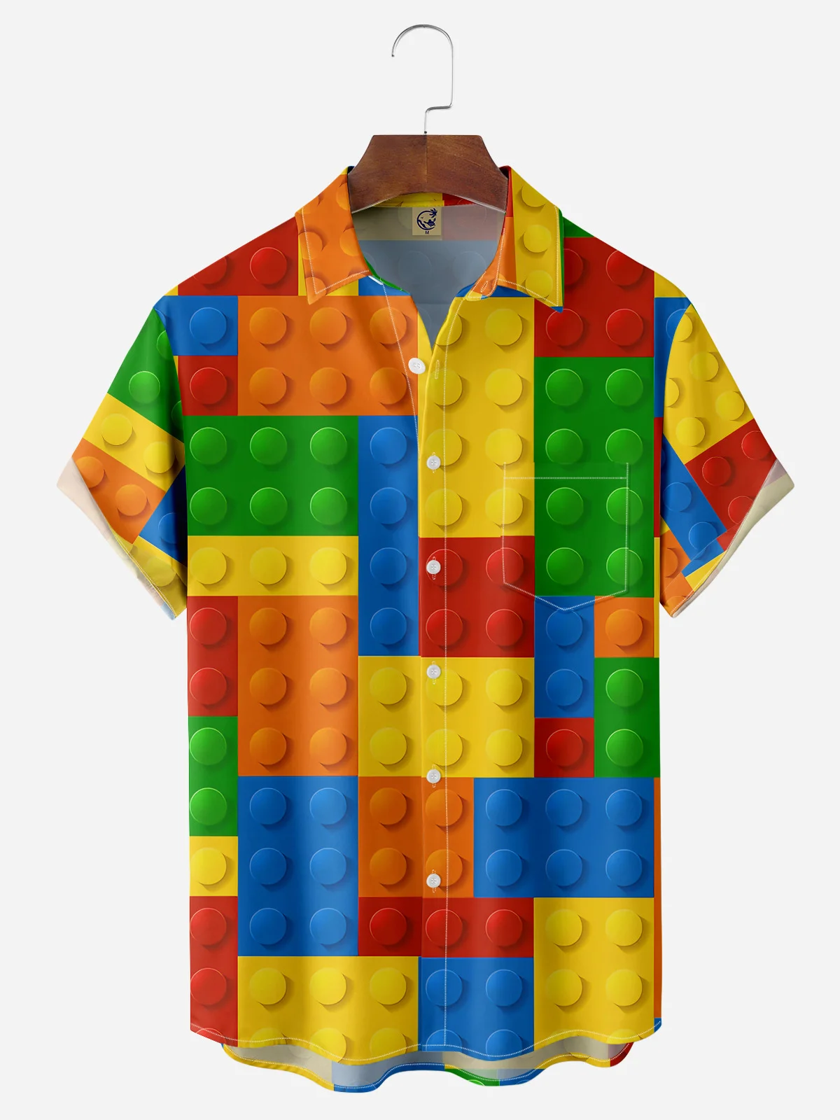 Image of Minifigures Chest Pocket Short Sleeve Casual Shirt